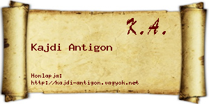 Kajdi Antigon névjegykártya